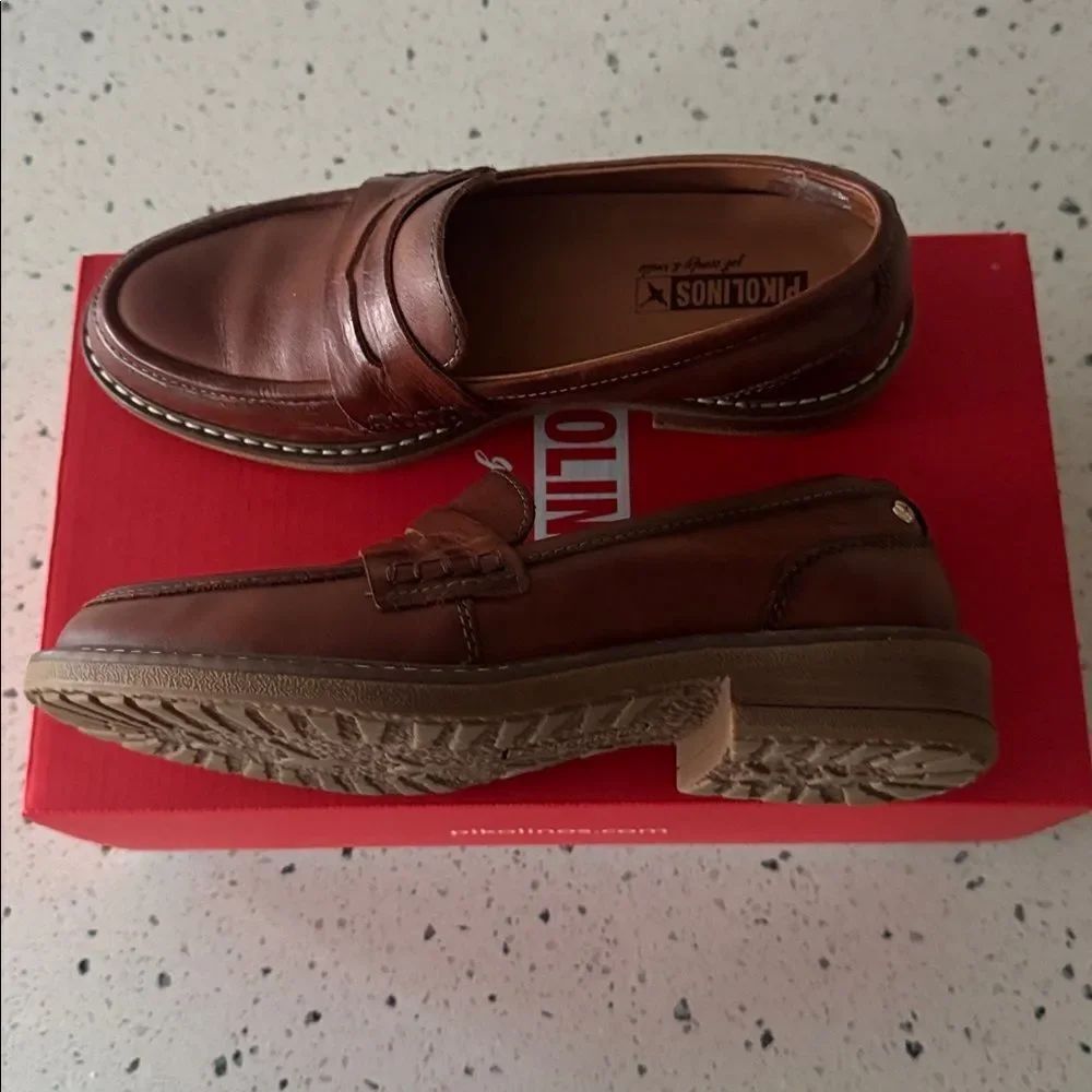 PIKOLINOS Aldaya W8J Cuero Leather Penny Loafers Slip On Shoes  Women’s Size 36